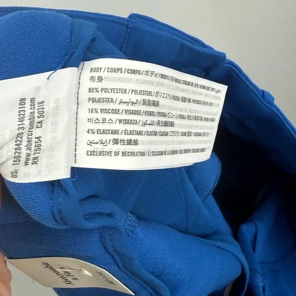 Abercrombie & Fitch Women's NWT Blue Sloan
Pleated‎ Wide Leg Trouser Pants SZ 14 - Picture 4 of 4